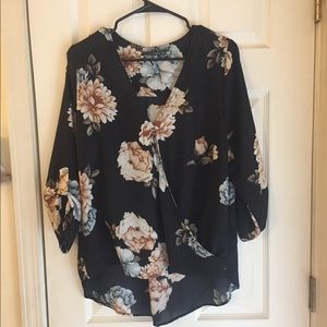 West Kei—asymmetrical, floral blouse